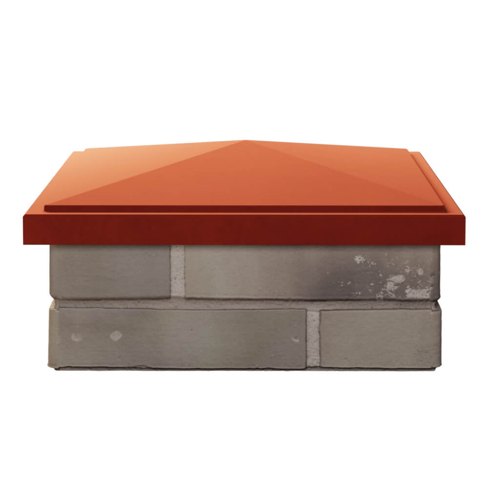 Колпак Zking БонаМоно Красный на столб 1.5х1.5 кирпича (385х385, 400х400мм) Мичуринск фото