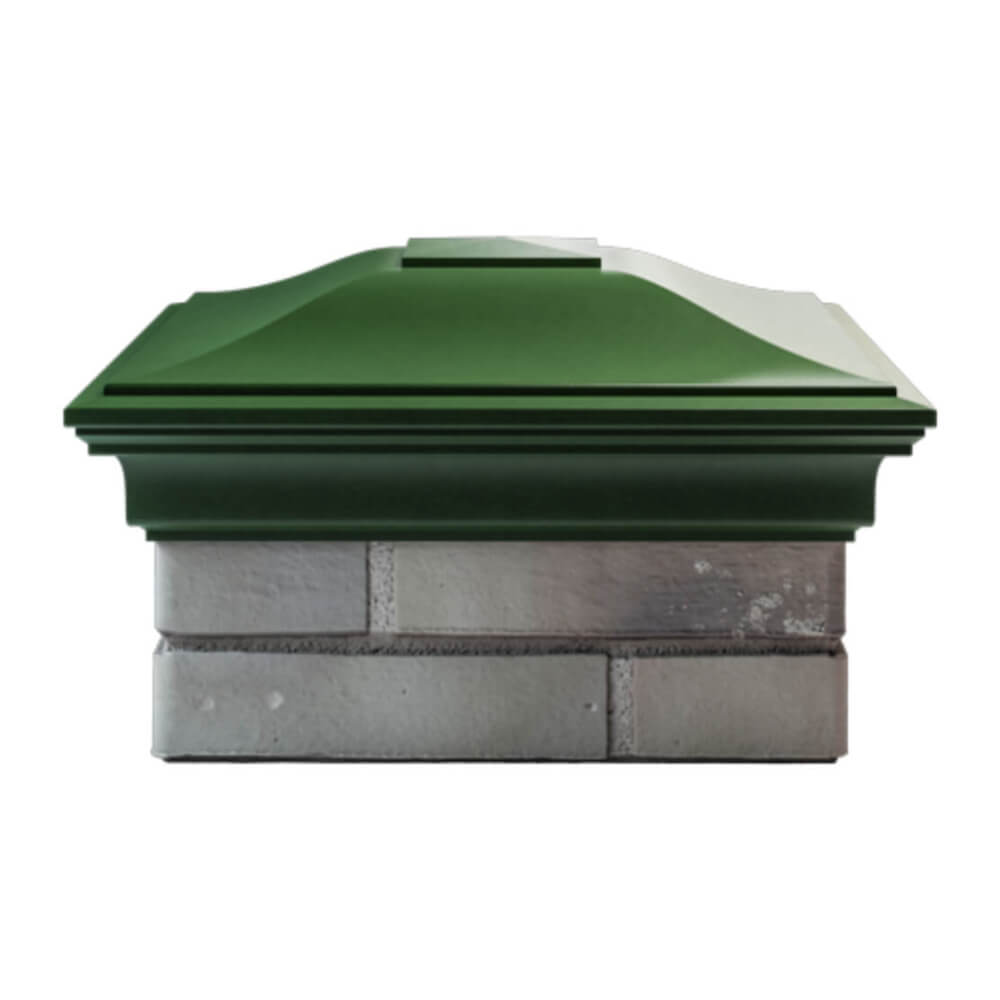 Колпак Zking Монблан Зеленый на столб 1.5х1.5 еврокирпича 0.7НФ (355х355мм) Мичуринск фото