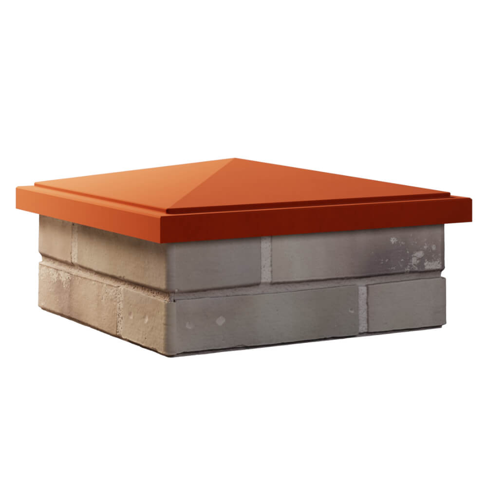 Колпак Zking БонаМоно Красный на столб 1.5х1.5 кирпича (385х385, 400х400мм) в Мичуринске фото