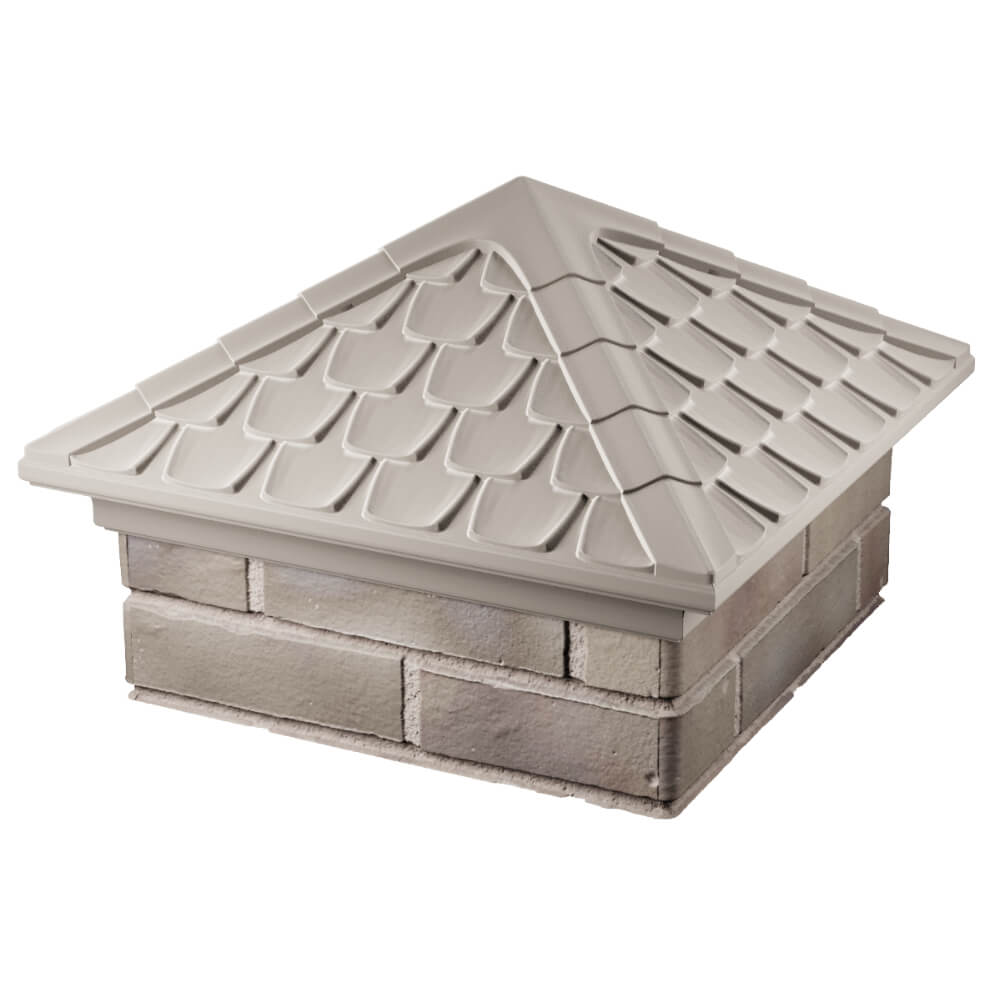 Колпак Zking Эльбрус Бежевый на столб 1.5х1.5 кирпича (385х385мм) в Мичуринске фото