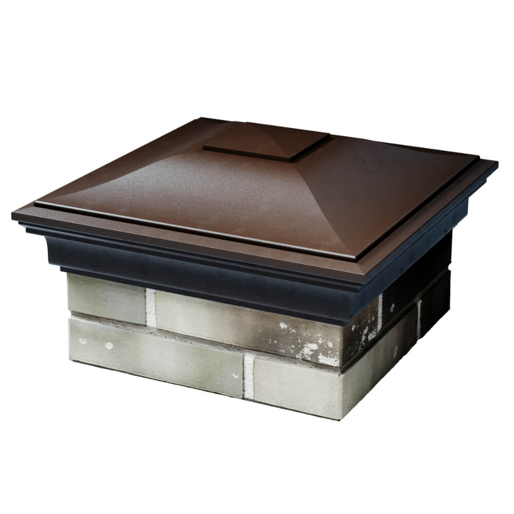 Колпак Zking Монблан Коричневый на столб 1.5х1.5 кирпича (385х385мм) в Мичуринске фото