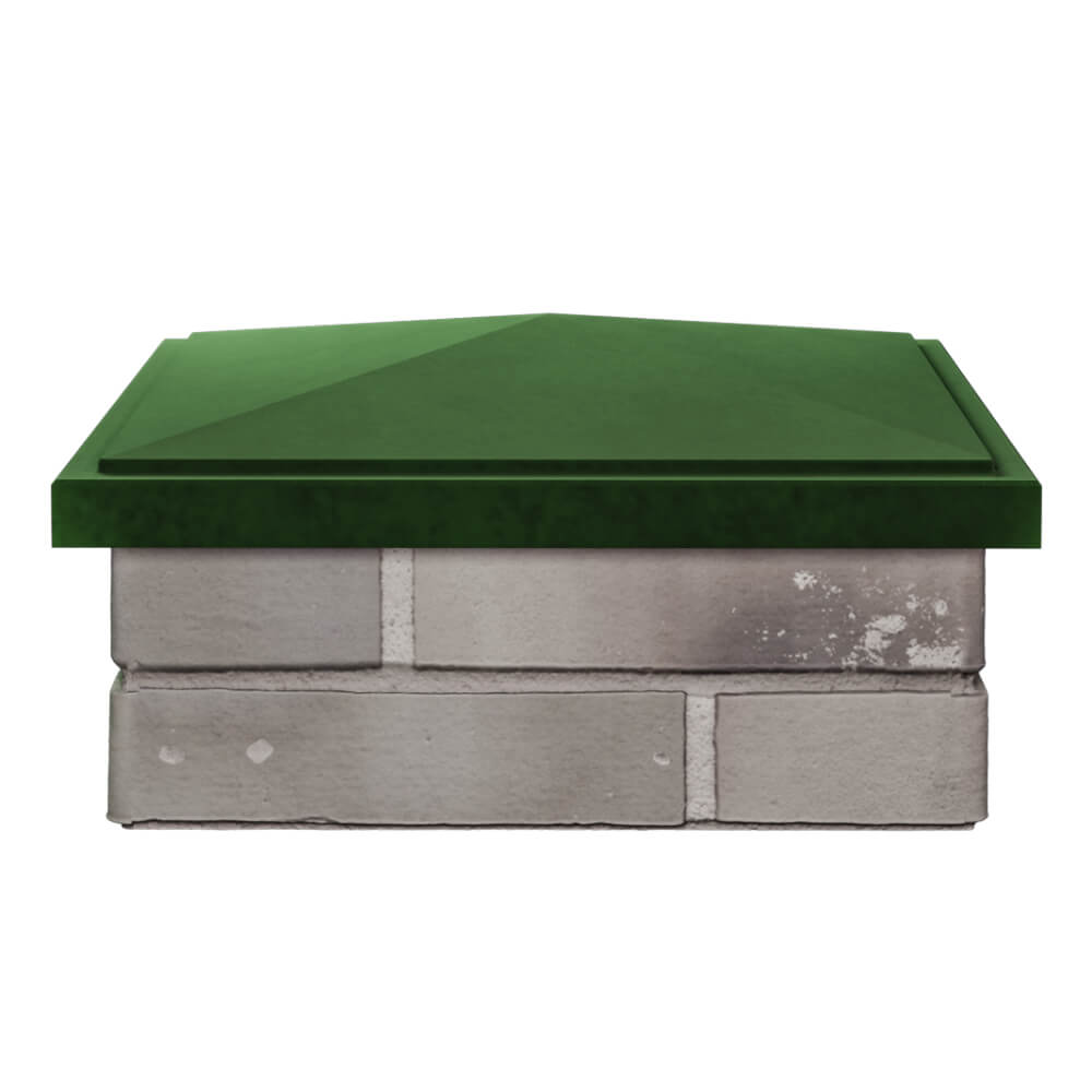 Колпак Zking БонаМоно Зеленый на столб 1.5х1.5 кирпича (385х385, 400х400мм) Мичуринск фото