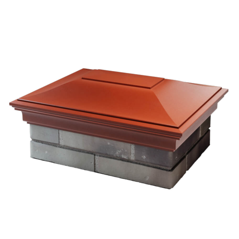 Колпак Zking Монблан Красный на столб 2х1.5 кирпича (515х385мм) в Мичуринске фото