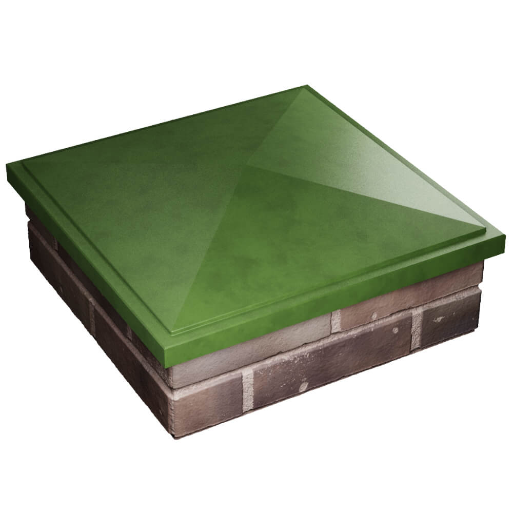 Колпак Zking БонаМоно Зеленый на столб 2х2 кирпича (515х515, 530х530мм) в Мичуринске фото