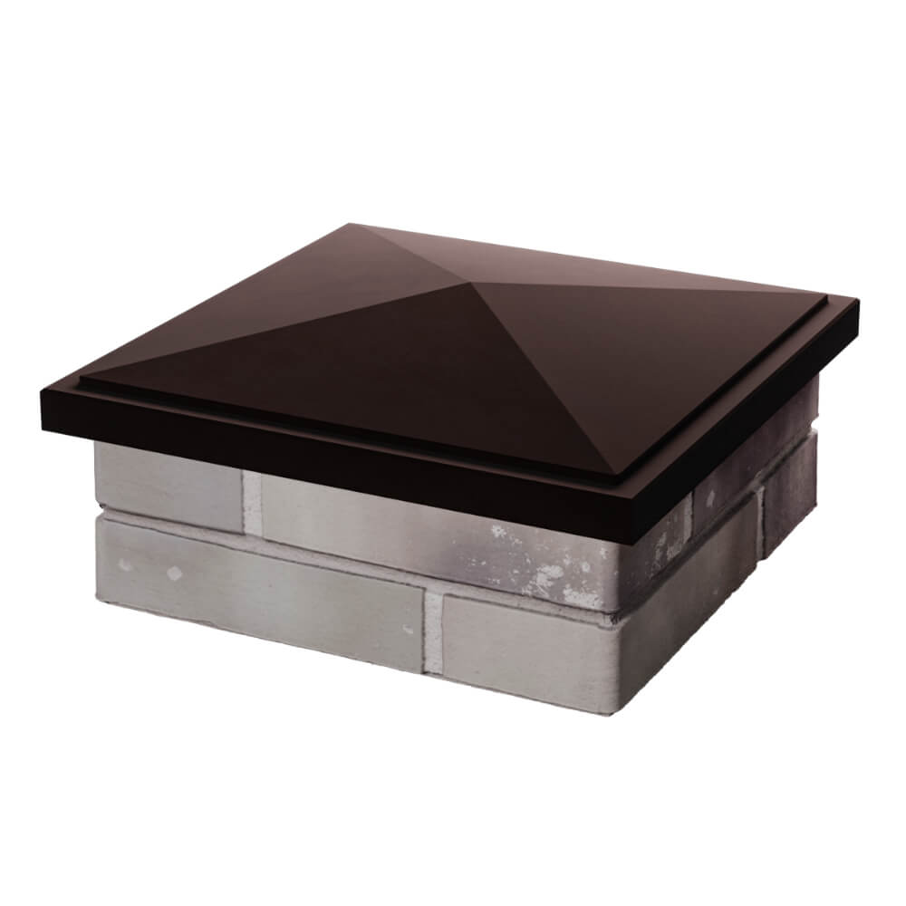 Колпак Zking БонаМоно Коричневый на столб 1.5х1.5 кирпича (385х385, 400х400мм) в Мичуринске фото