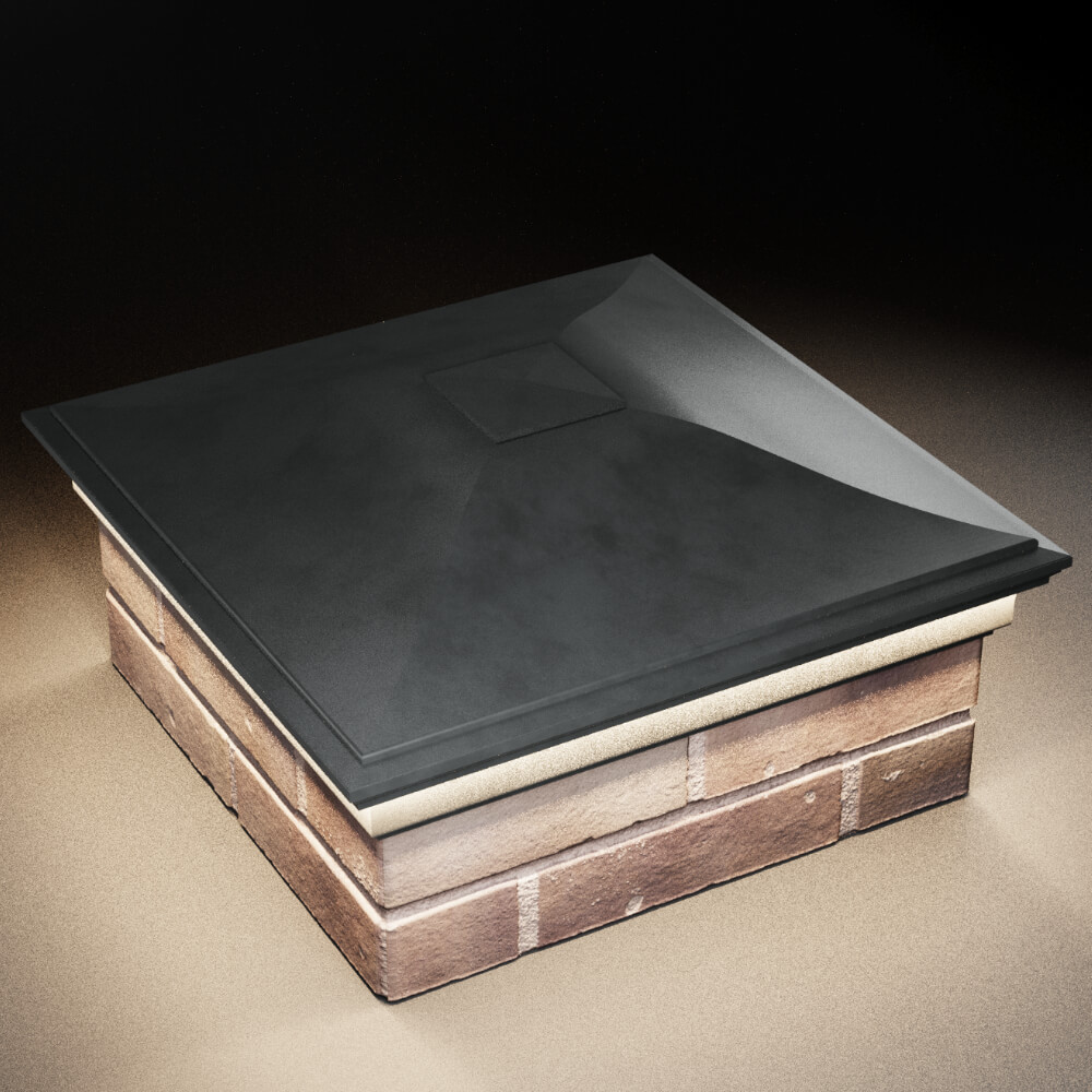 Колпак Zking Монблан Серый на столб 2х2 кирпича (515х515мм) c подсветкой в Мичуринске фото