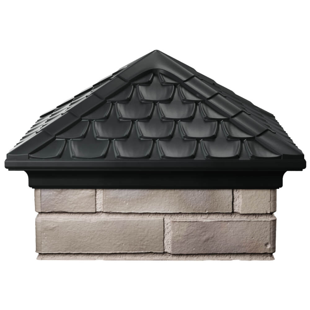 Колпак Zking Эльбрус Черный на столб 1.5х1.5 кирпича (385х385мм) Мичуринск фото