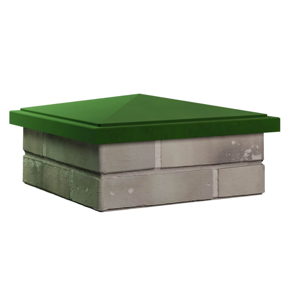 Колпак Zking БонаМоно Зеленый на столб 1.5х1.5 кирпича (385х385, 400х400мм) в Мичуринске фото