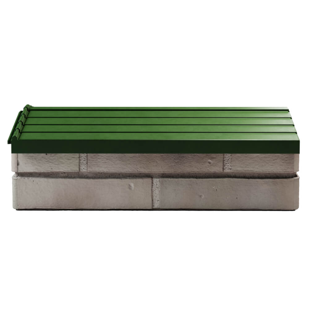 Парапет Zking Бона ХайТек Зеленый с посадкой на 1 кирпич (200/225/255мм) в Мичуринске фото