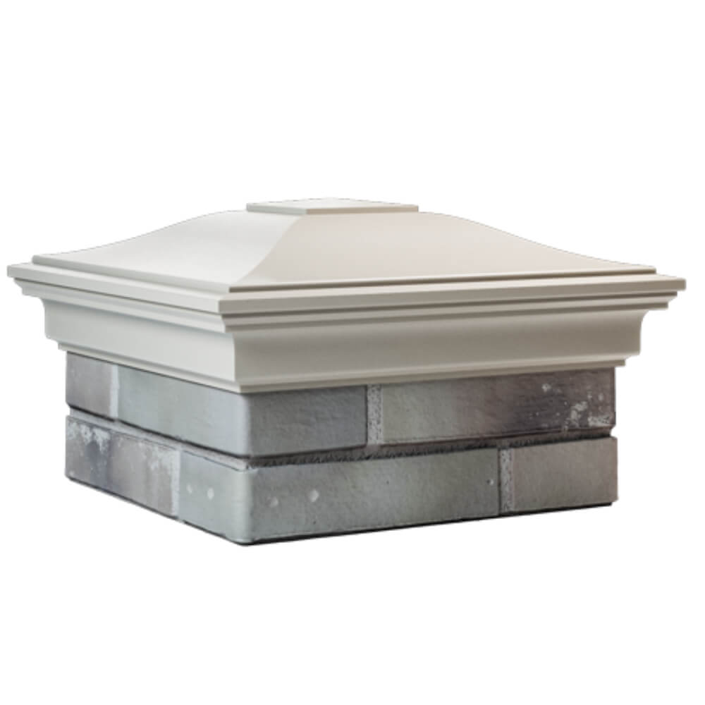 Колпак Zking Монблан Бежевый на столб 1.5х1.5 кирпича (385х385мм) в Мичуринске фото