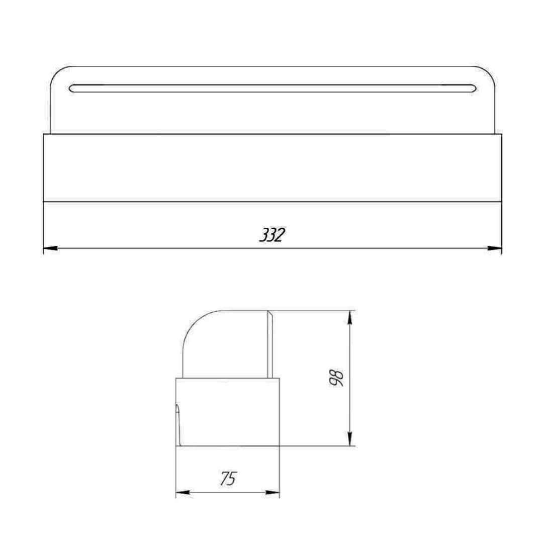 LED Светильник для шаговой плиты STONE Графитовый Серый 330х75х98мм в Мичуринске фото
