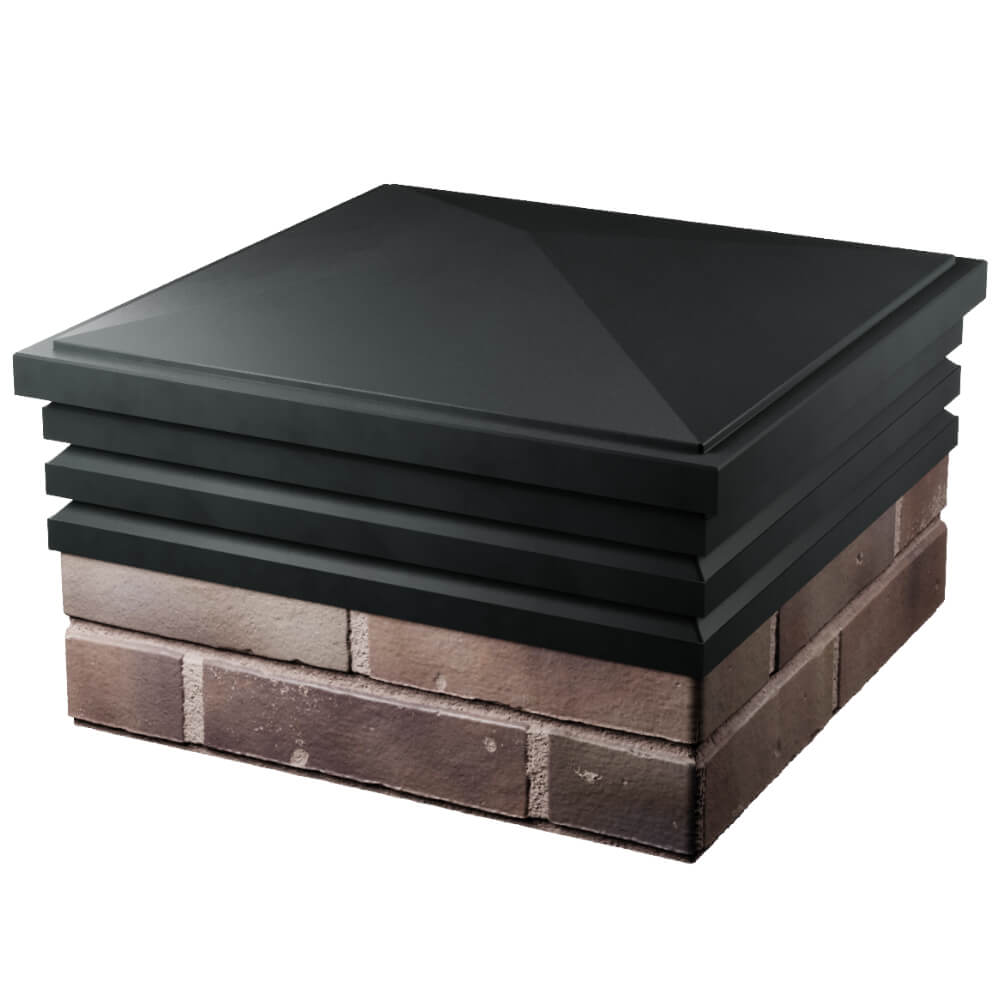 Колпак Zking Бона ХайТек Черный на столб 2х2 кирпича (513х513мм) в Мичуринске фото