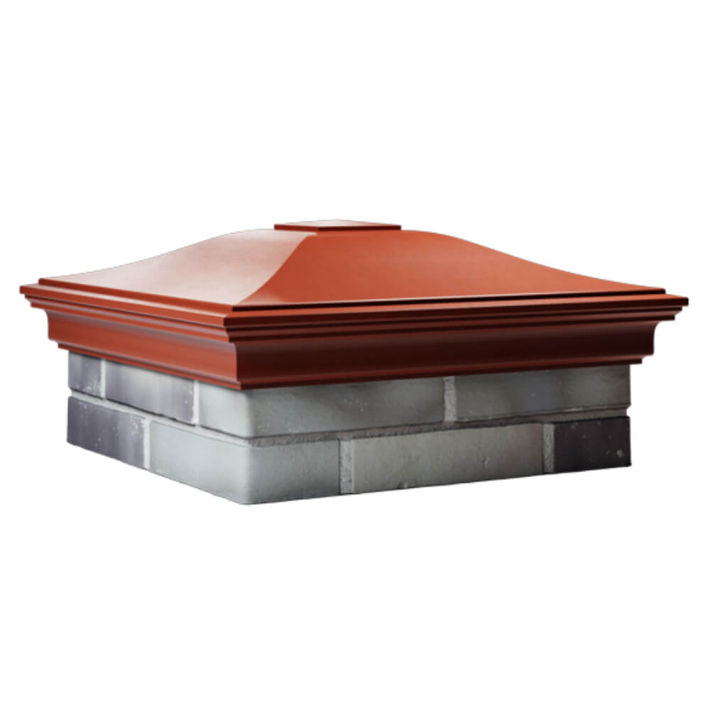 Колпак Zking Монблан Красный на столб 2х2 кирпича (515х515мм) в Мичуринске фото