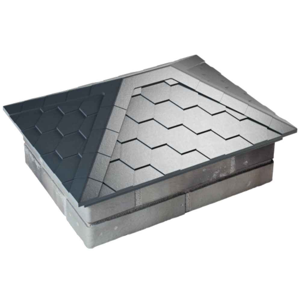 Колпак Zking Эверест Серый на столб 2х1.5 кирпича (520х390мм) Мичуринск фото