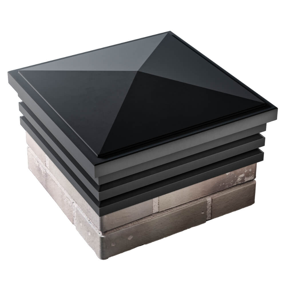 Колпак Zking Бона ХайТек Черный на столб 1.5х1.5 кирпича (385х385мм) в Мичуринске фото