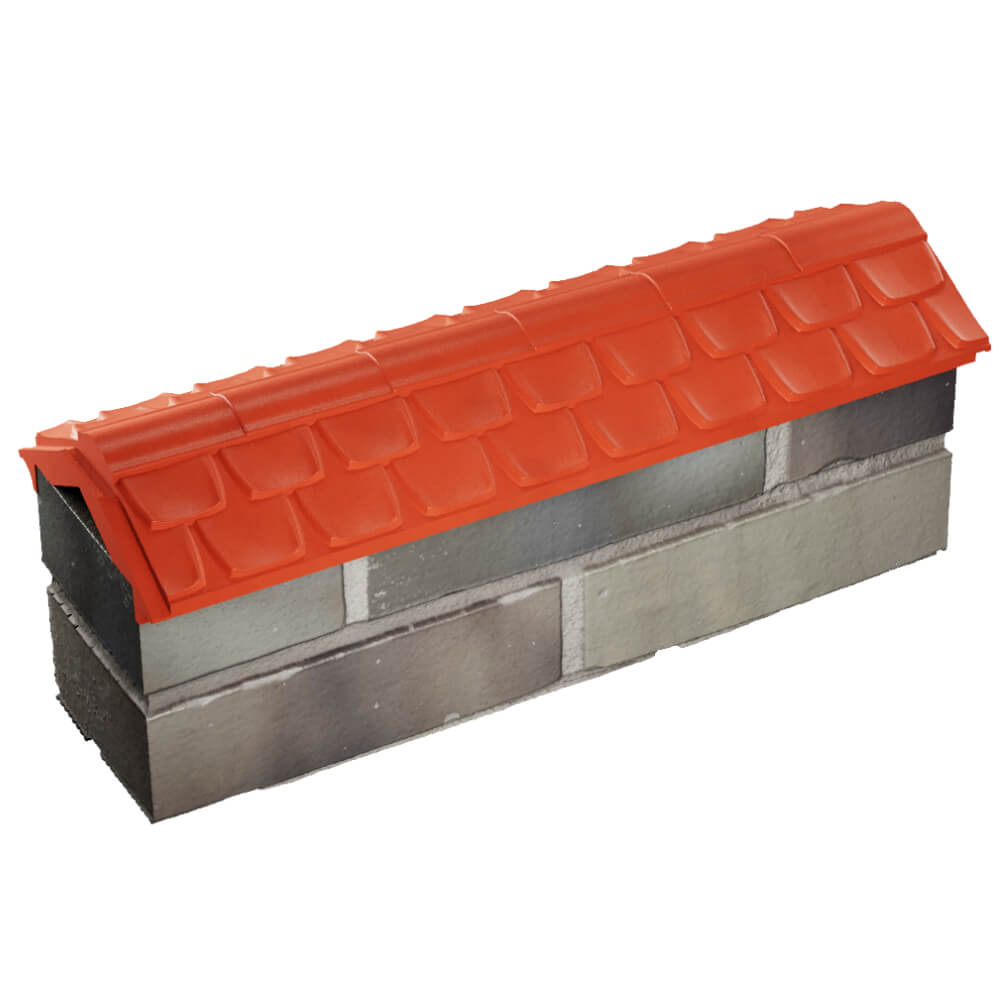 Парапет Zking Эльбрус Красный с посадкой на 0.5 кирпича (130мм) в Мичуринске фото