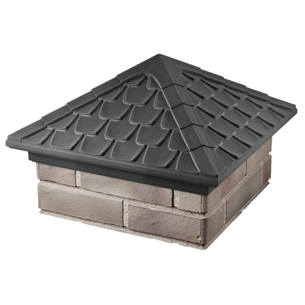 Колпак Zking Эльбрус Серый на столб 1.5х1.5 кирпича (385х385мм) в Мичуринске фото