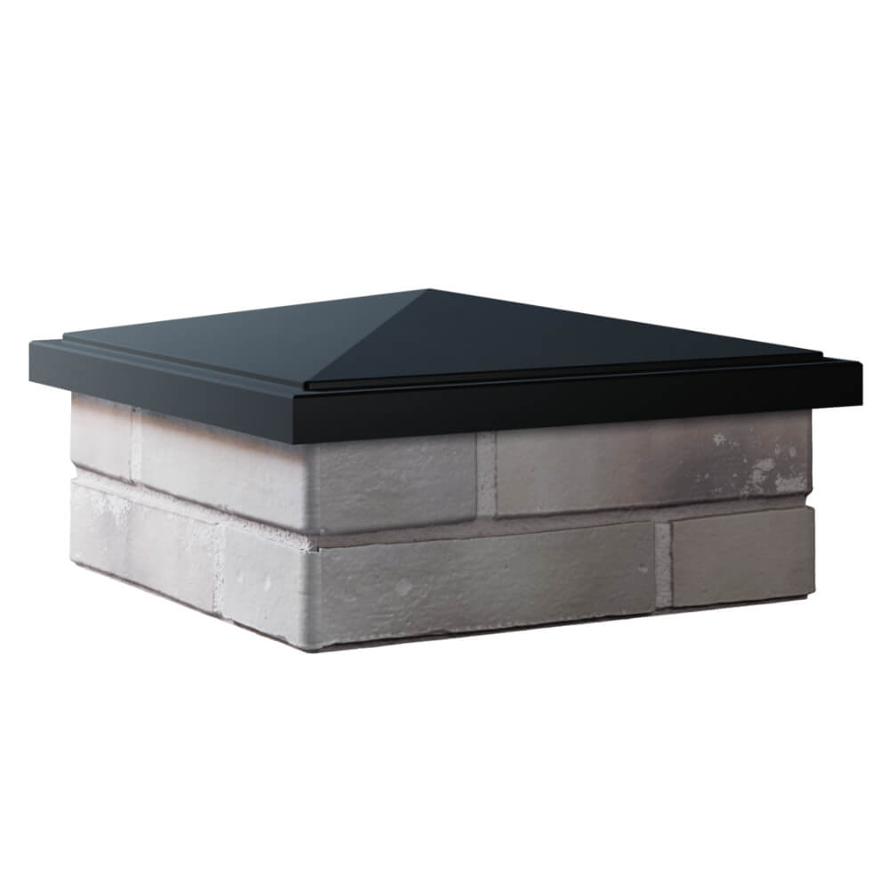 Колпак Zking БонаМоно Черный на столб 1.5х1.5 кирпича (385х385, 400х400мм) в Мичуринске фото