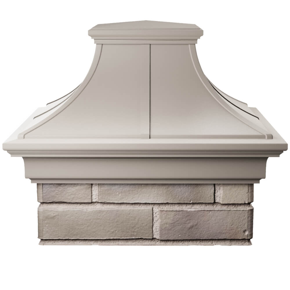 Колпак Zking Монблан Премиум Бежевый на столб 1.5х1.5 кирпича (385х385мм) Мичуринск фото