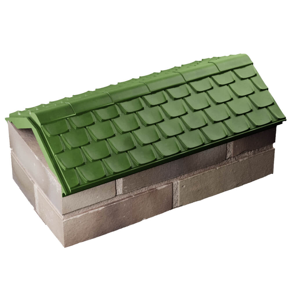 Парапет Zking Эльбрус Зеленый с посадкой на 1 кирпич (255мм) в Мичуринске фото