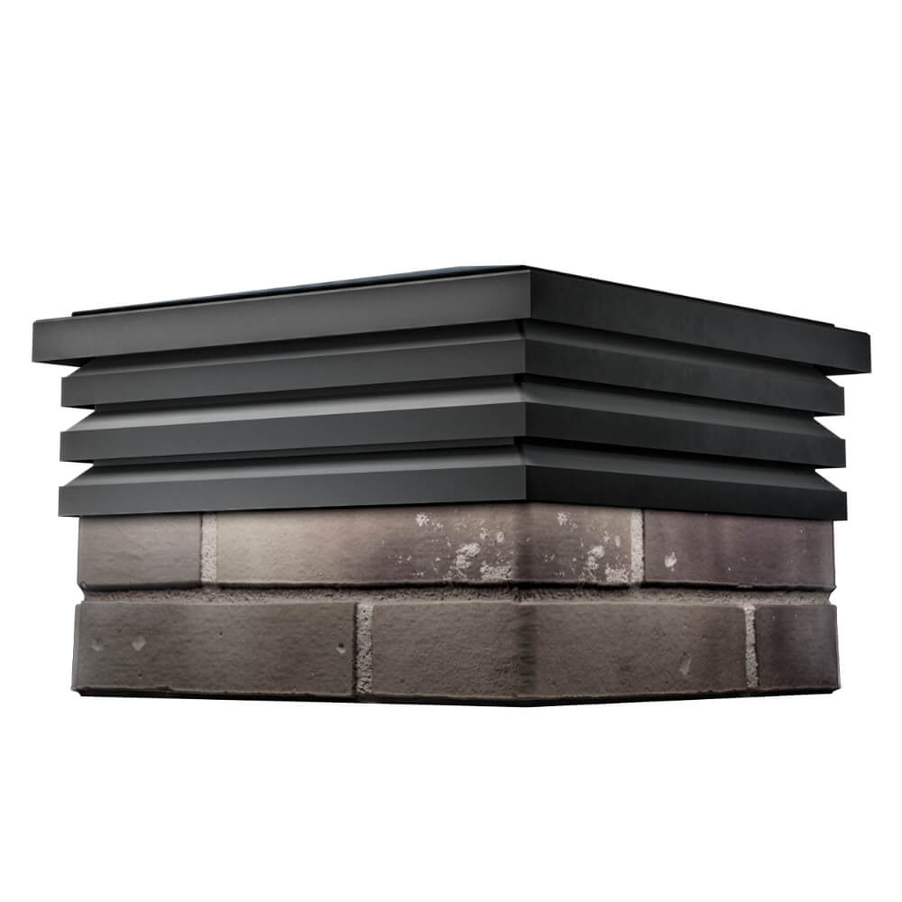 Колпак Zking Бона ХайТек Черный на столб 1.5х1.5 кирпича (385х385мм) в Мичуринске фото