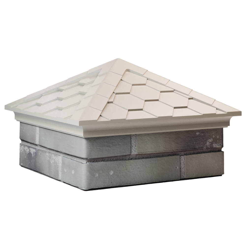 Колпак Zking Эверест Бежевый на столб 1.5х1.5 кирпича (390х390мм) в Мичуринске фото