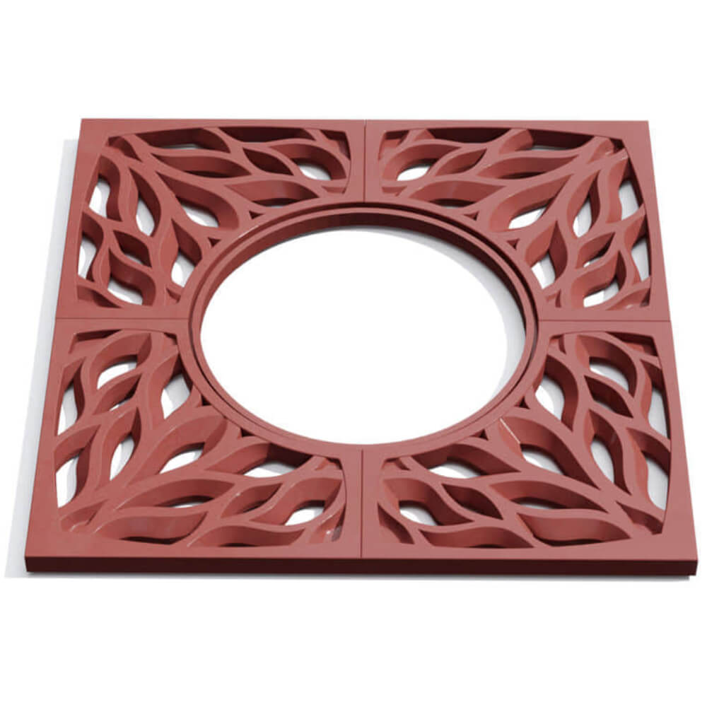 Приствольная решетка для дерева ZKING CRUST 1.2х1.2м Красная Мичуринск фото