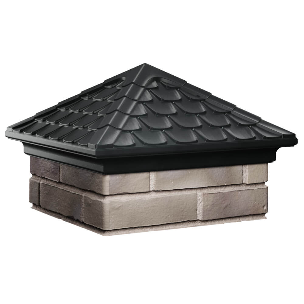 Колпак Zking Эльбрус Черный на столб 1.5х1.5 кирпича (385х385мм) в Мичуринске фото