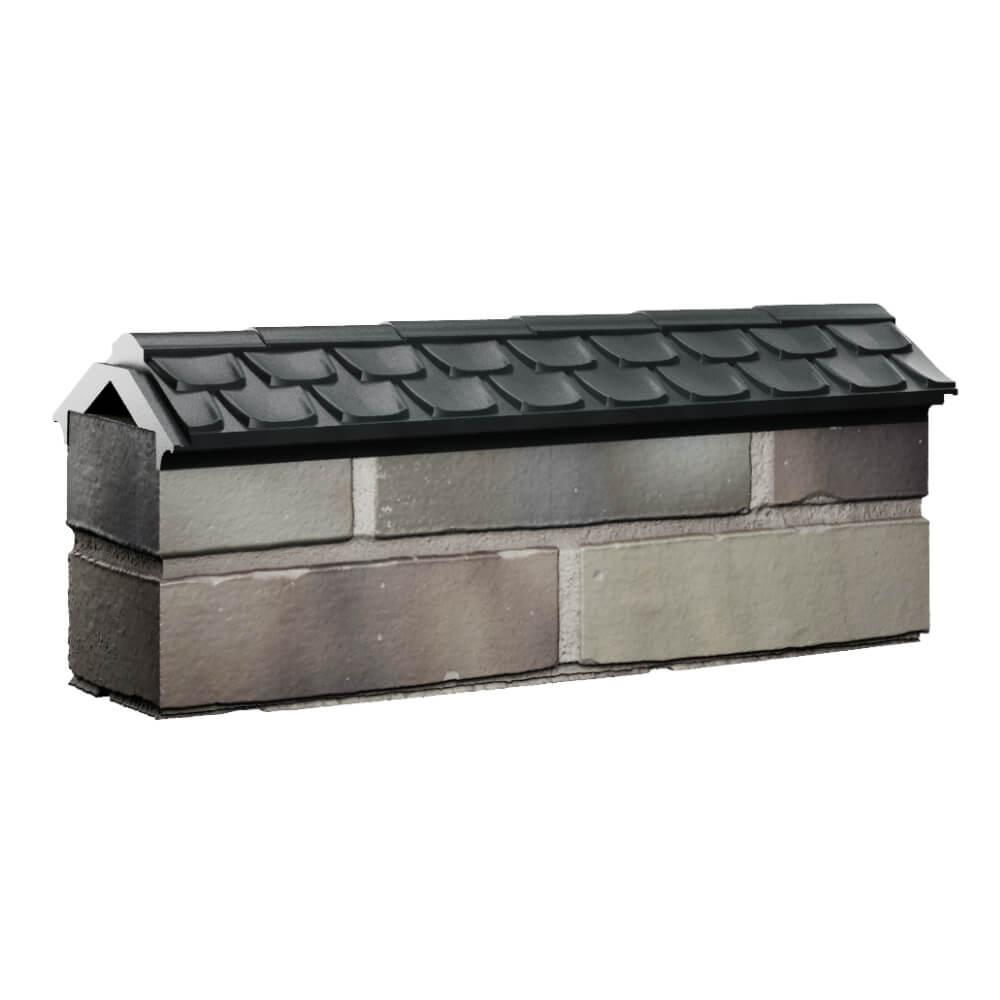 Парапет Zking Эльбрус Черный с посадкой на 0.5 кирпича (130мм) Мичуринск фото