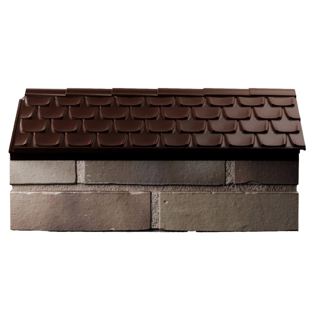 Парапет Zking Эльбрус Коричневый с посадкой на 1 кирпич (255мм) в Мичуринске фото