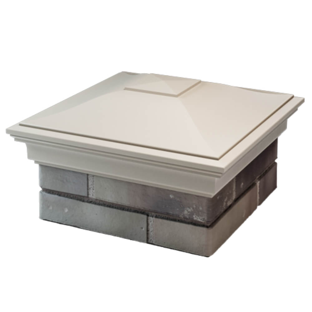 Колпак Zking Монблан Бежевый на столб 1.5х1.5 кирпича (385х385мм) в Мичуринске фото