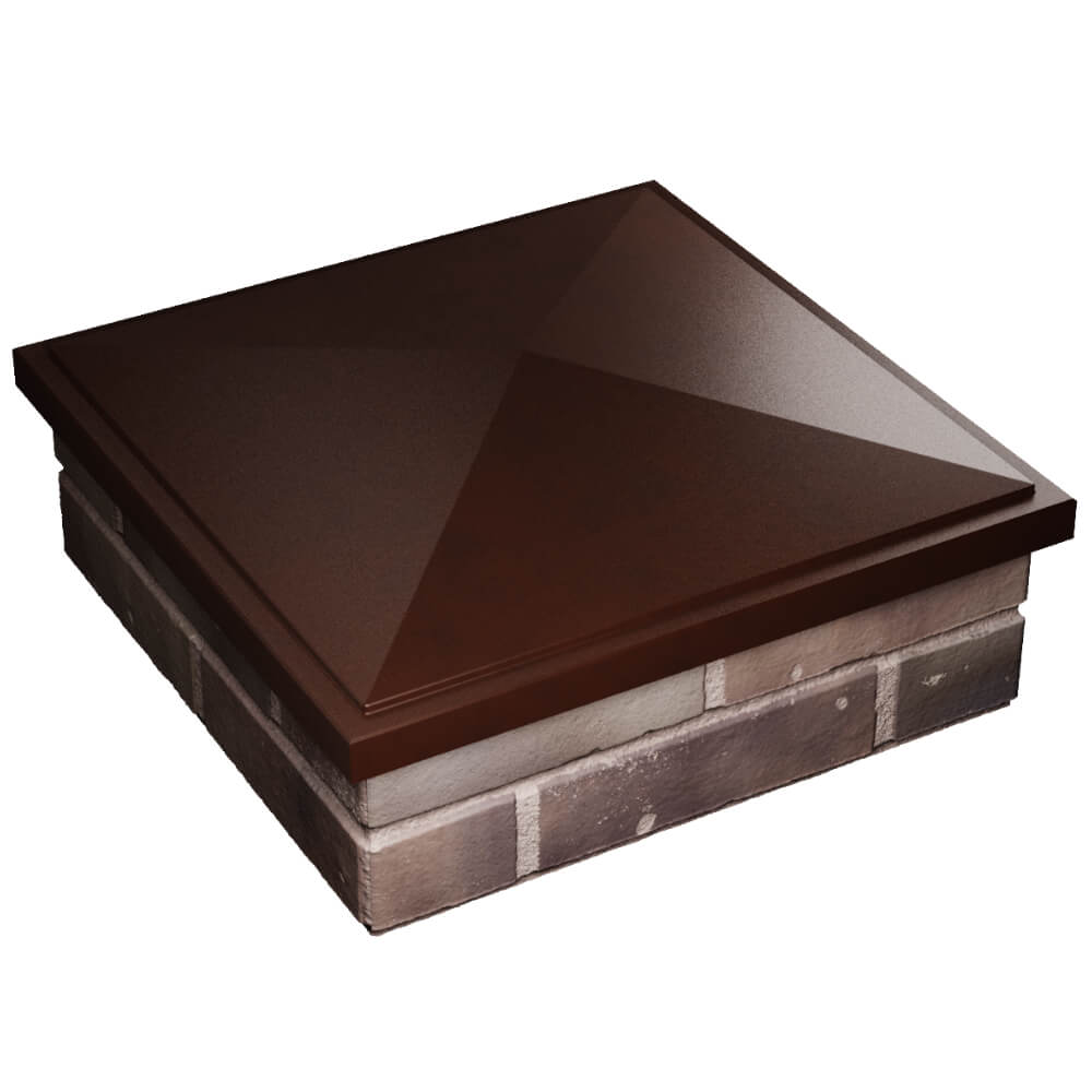 Колпак Zking БонаМоно Коричневый на столб 2х2 кирпича (515х515, 530х530мм) в Мичуринске фото