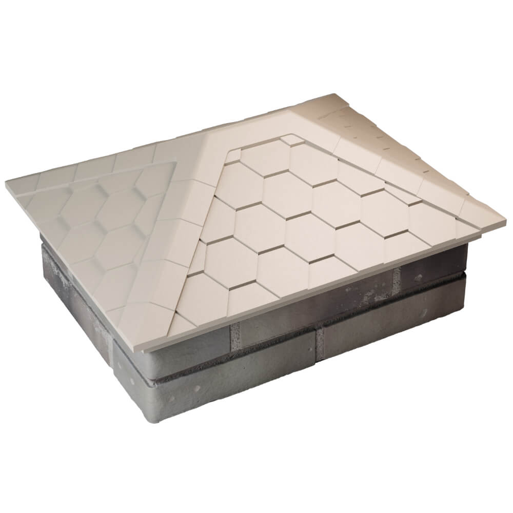 Колпак Zking Эверест Бежевый на столб 2х1.5 кирпича (520х390мм) Мичуринск фото