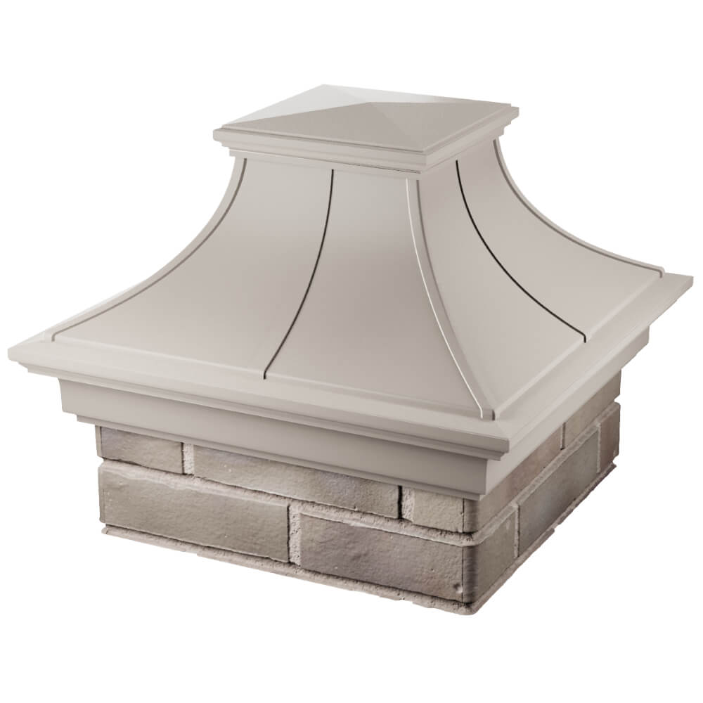 Колпак Zking Монблан Премиум Бежевый на столб 1.5х1.5 кирпича (385х385мм) в Мичуринске фото