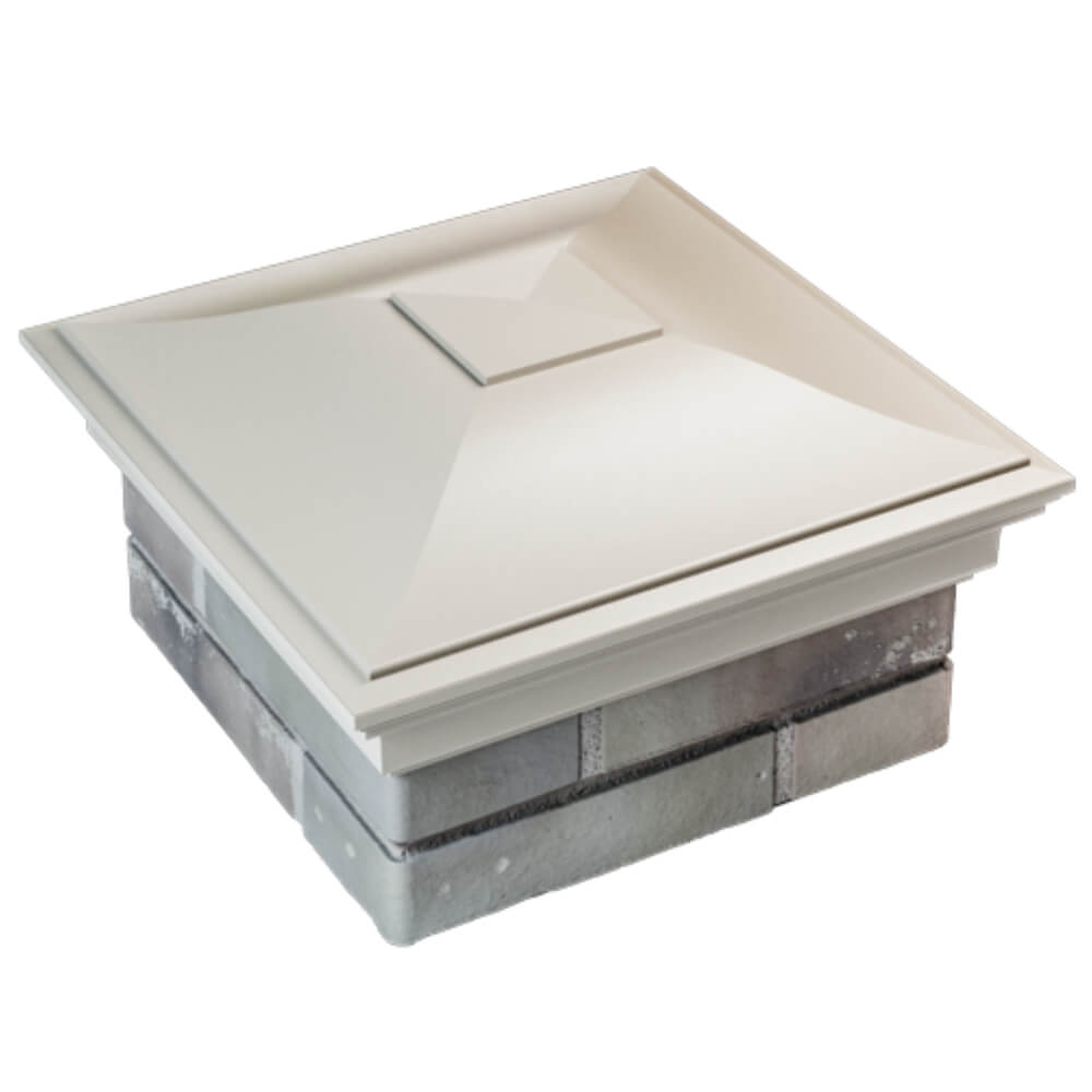 Колпак Zking Монблан Бежевый на столб 1.5х1.5 кирпича (385х385мм) в Мичуринске фото