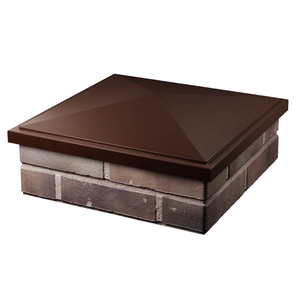 Колпак Zking БонаМоно Коричневый на столб 2х2 кирпича (515х515, 530х530мм) в Мичуринске фото