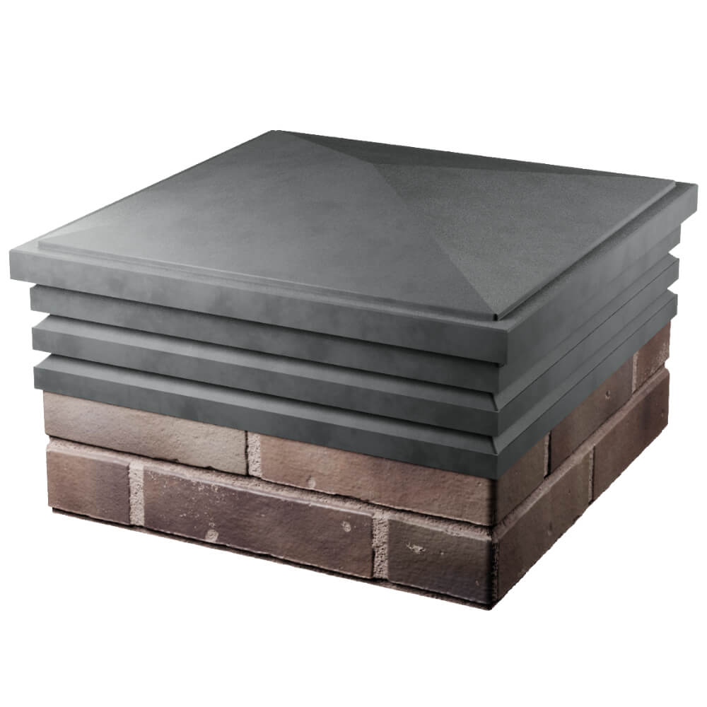 Колпак Zking Бона ХайТек Серый на столб 2х2 кирпича (513х513мм) в Мичуринске фото