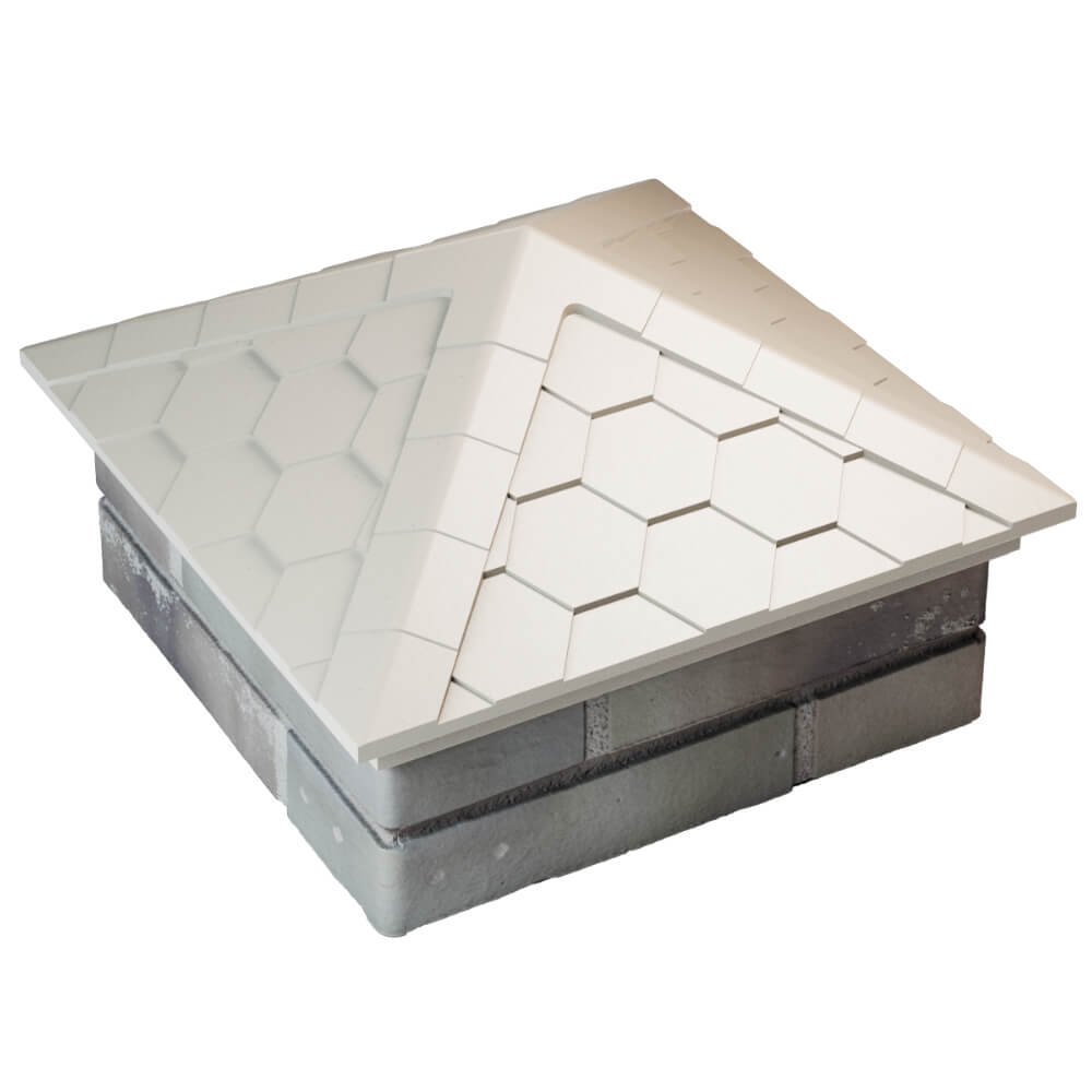 Колпак Zking Эверест Бежевый на столб 1.5х1.5 кирпича (390х390мм) в Мичуринске фото