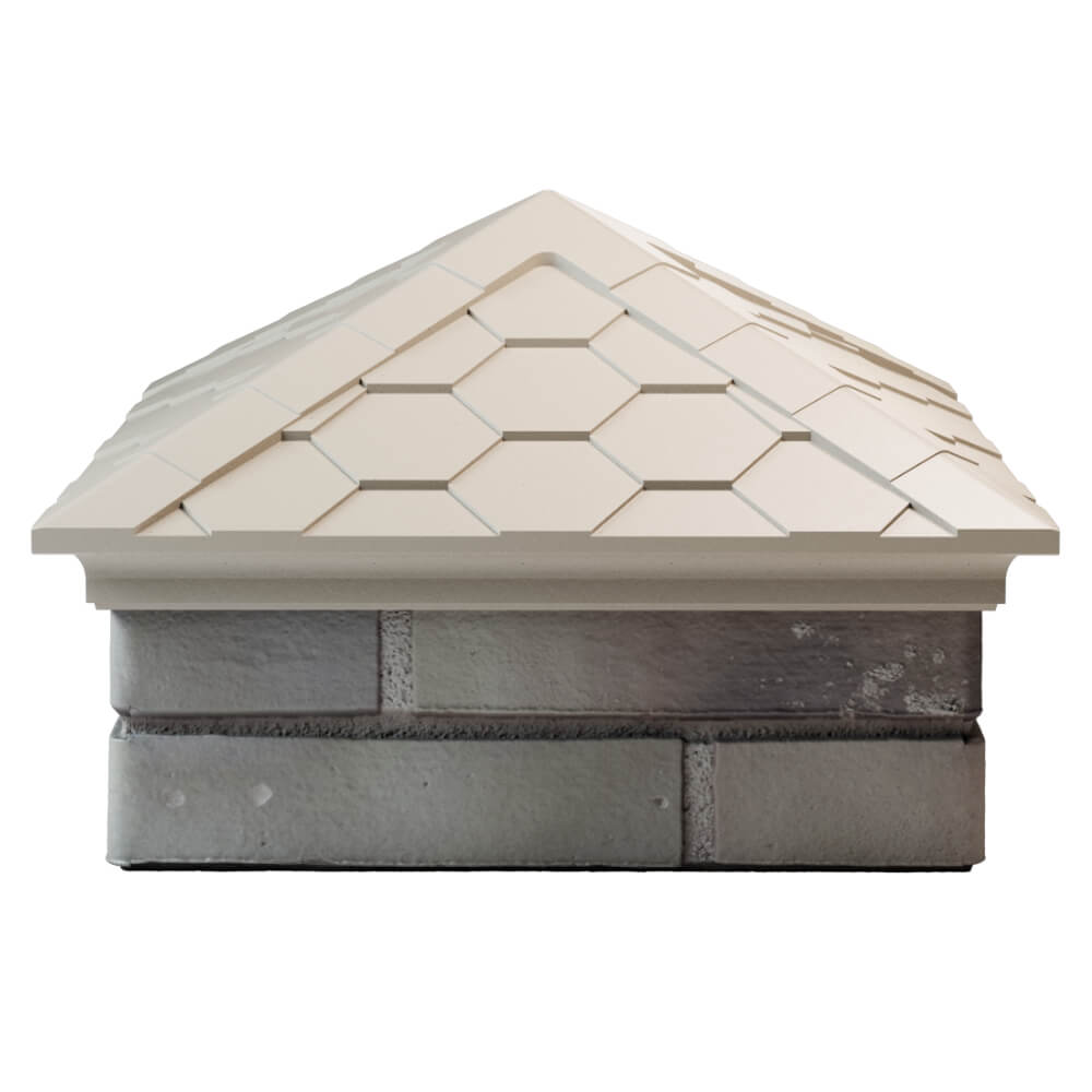 Колпак Zking Эверест Бежевый на столб 1.5х1.5 кирпича (390х390мм) Мичуринск фото