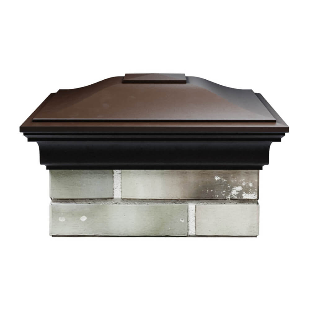 Колпак Zking Монблан Коричневый на столб 1.5х1.5 еврокирпича 0.7НФ (355х355мм) Мичуринск фото