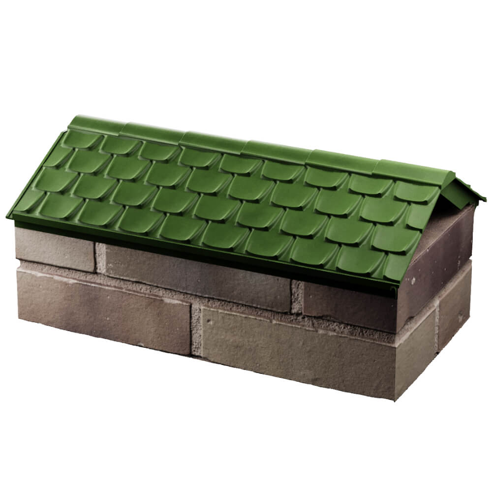 Парапет Zking Эльбрус Зеленый с посадкой на 1 кирпич (255мм) в Мичуринске фото