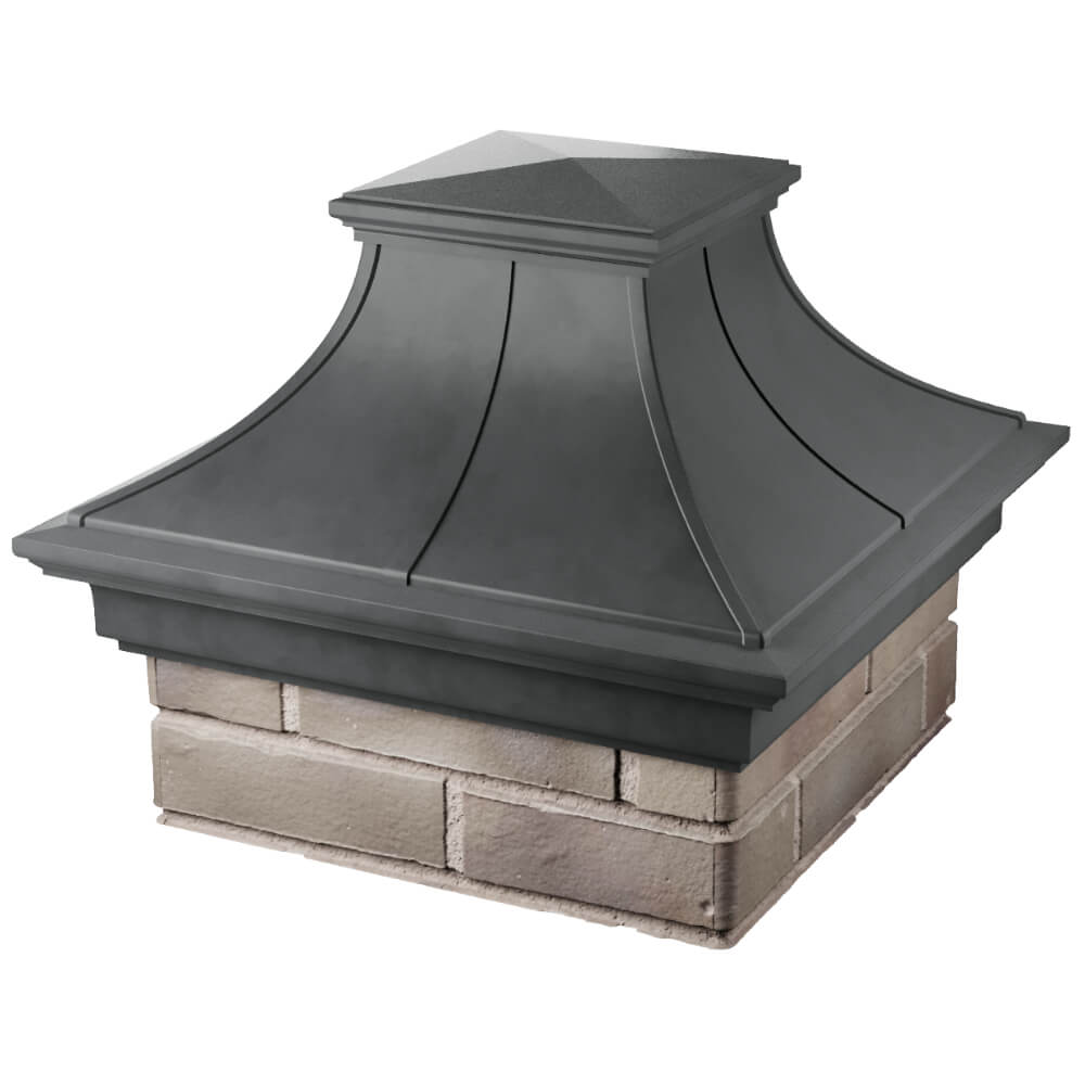 Колпак Zking Монблан Премиум Серый на столб 1.5х1.5 кирпича (385х385мм) в Мичуринске фото