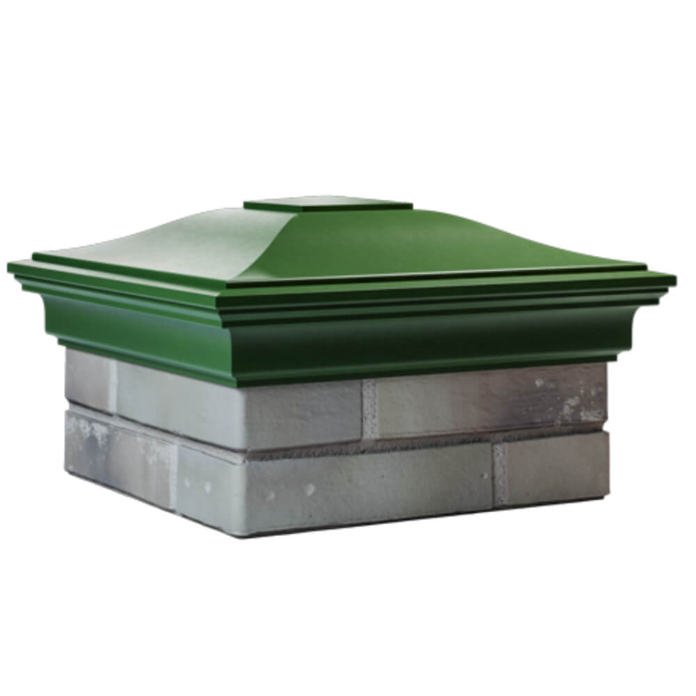 Колпак Zking Монблан Зеленый на столб 1.5х1.5 кирпича (385х385мм) в Мичуринске фото