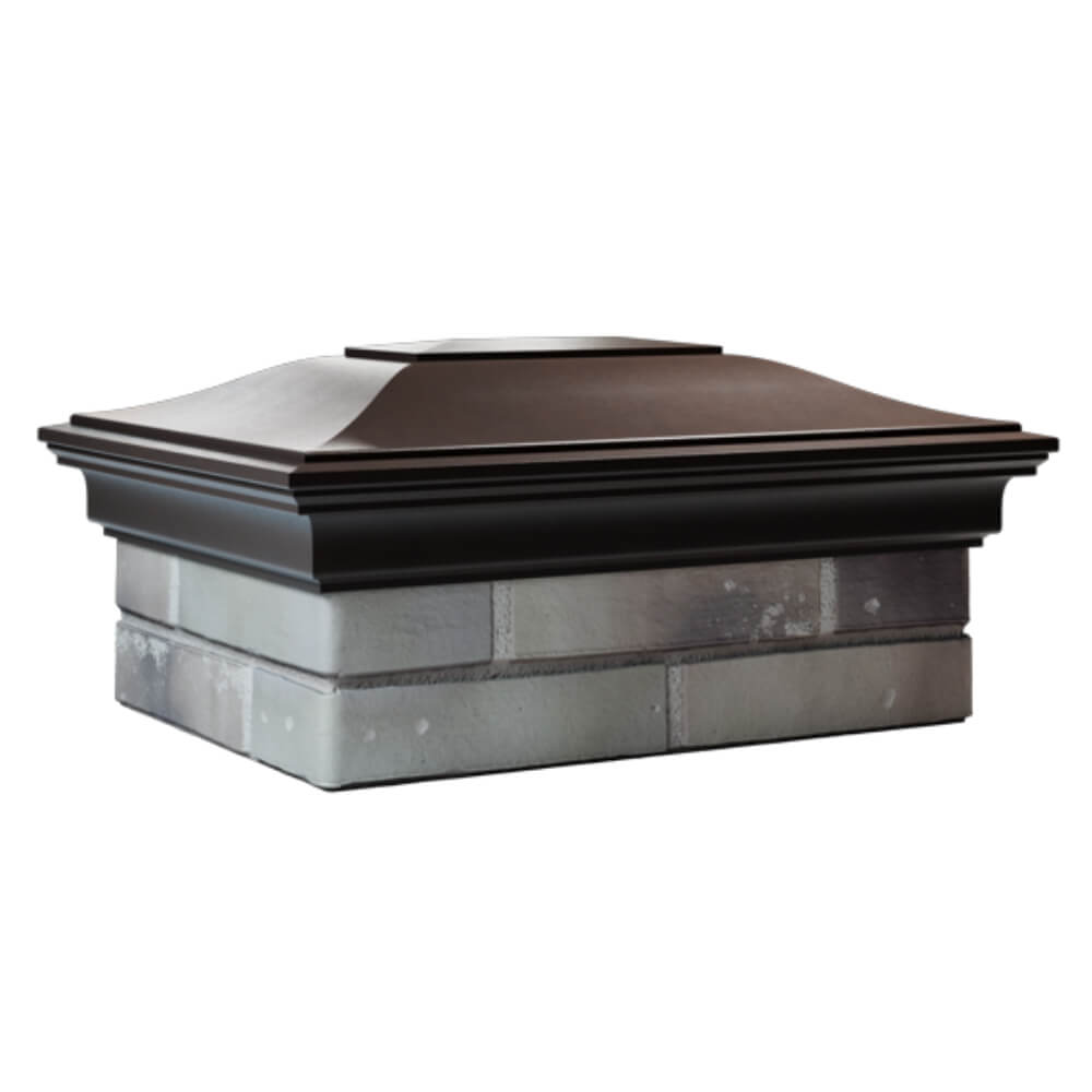 Колпак Zking Монблан Коричневый на столб 2х1.5 кирпича (515х385мм) в Мичуринске фото