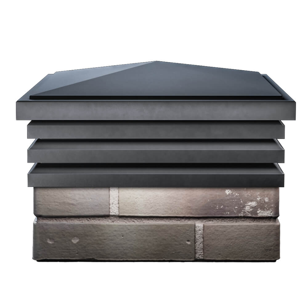 Колпак Zking Бона ХайТек Серый на столб 1.5х1.5 кирпича (385х385мм) Мичуринск фото