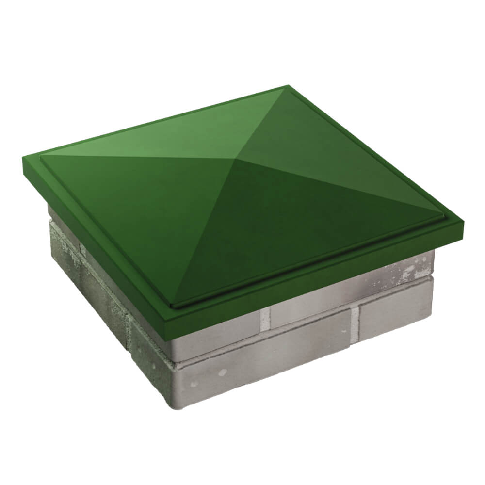 Колпак Zking БонаМоно Зеленый на столб 1.5х1.5 кирпича (385х385, 400х400мм) в Мичуринске фото