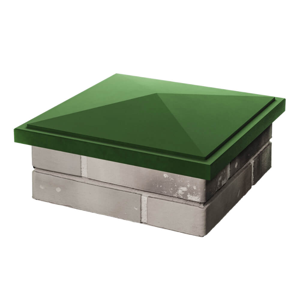 Колпак Zking БонаМоно Зеленый на столб 1.5х1.5 кирпича (385х385, 400х400мм) в Мичуринске фото