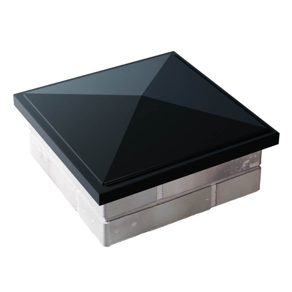 Колпак Zking БонаМоно Черный на столб 1.5х1.5 кирпича (385х385, 400х400мм) в Мичуринске фото