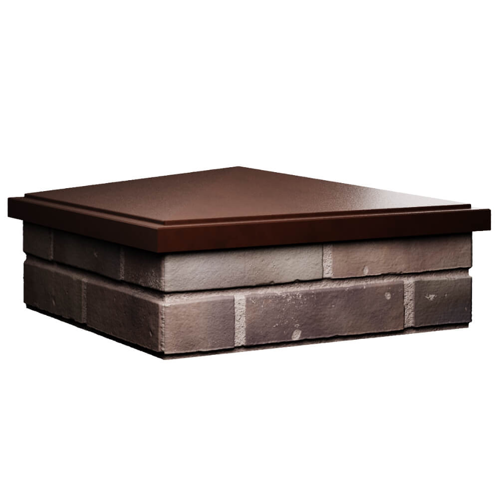 Колпак Zking БонаМоно Коричневый на столб 2х2 кирпича (515х515, 530х530мм) в Мичуринске фото