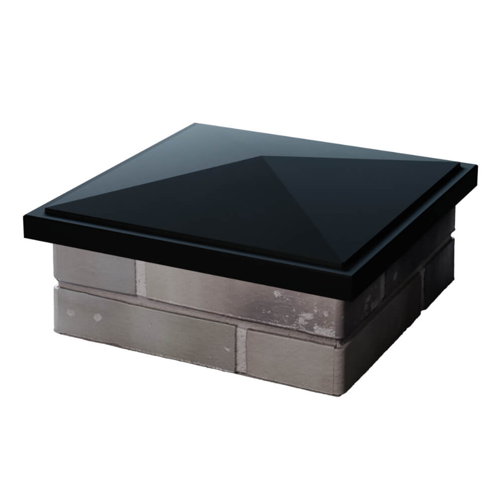 Колпак Zking БонаМоно Черный на столб 1.5х1.5 кирпича (385х385, 400х400мм) в Мичуринске фото